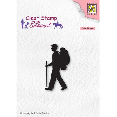 Nellie's Choice Clear Stamp - Silhouette Men-Things Backpacker